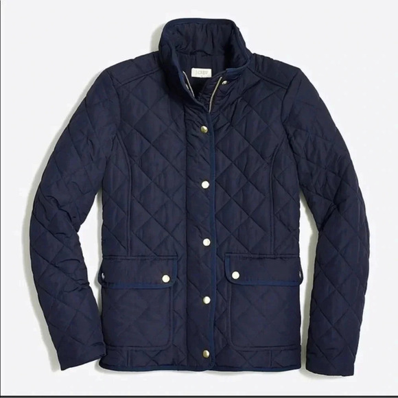J Crew Navy quilted jacket size XS - Picture 3 of 11
